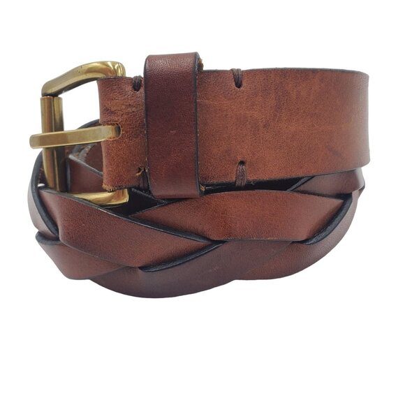 Will Leather Goods Other - WILL Men's Size 40 Brown Leather Braided Woven Belt Adler Family Co Oregon 60157